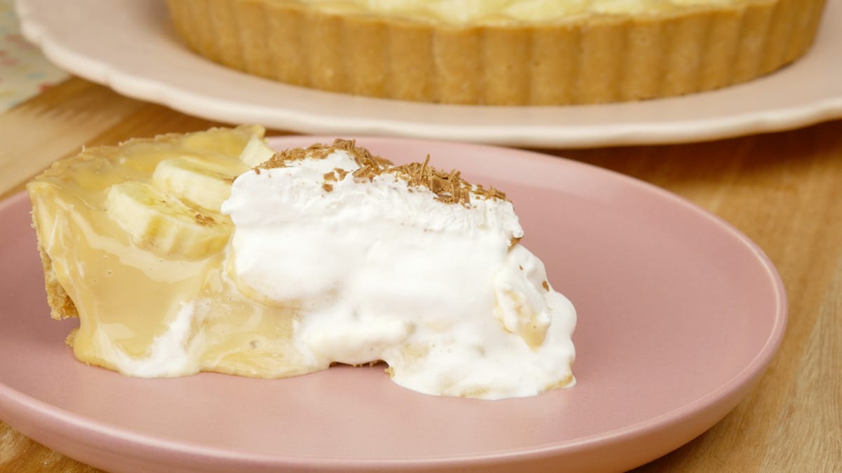 Foto da receita Como Fazer Torta de Banana com Doce de Leite