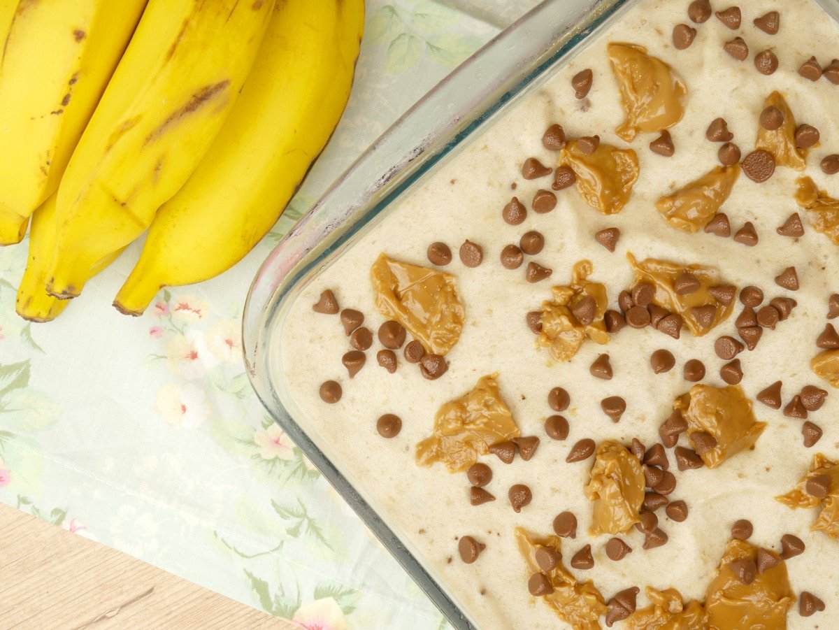 Foto da receita Como Fazer Sorvete de Banana com Doce de Leite e Chocolate