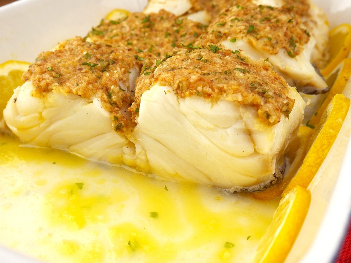 Foto da receita Como fazer Bacalhau da Noruega com Manteiga, Alho e Limão Siciliano