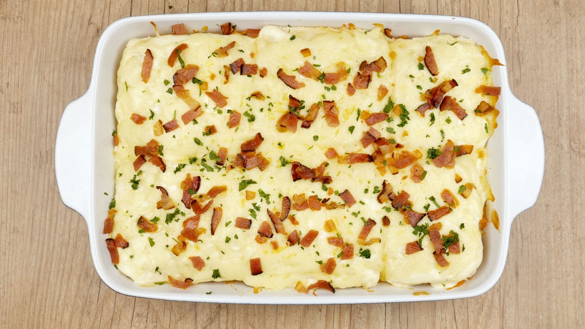 Foto da receita Como fazer Sanduíche de Forno de Frango com Bacon