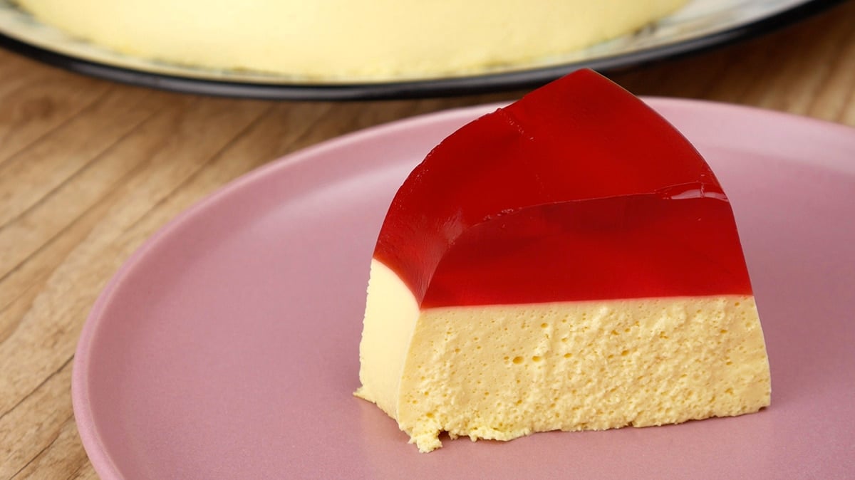 Foto da receita Como fazer Sobremesa de 2 ingredientes com gelatina