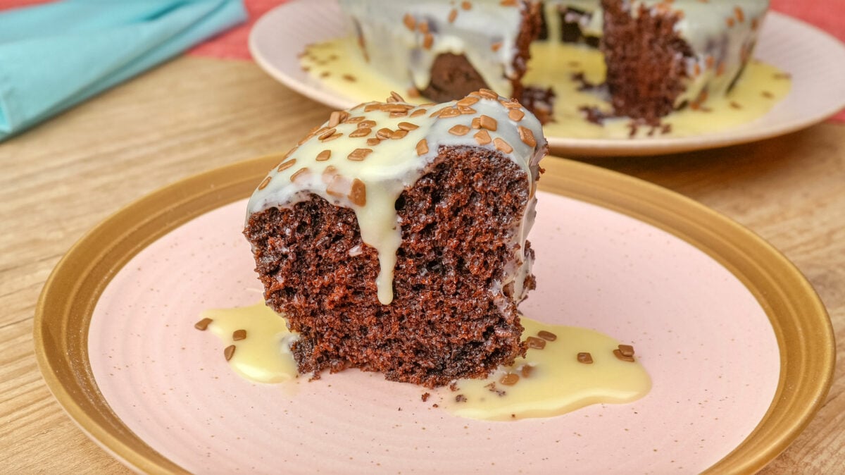 Foto da receita Como fazer Bolo de Chocolate na Airfryer