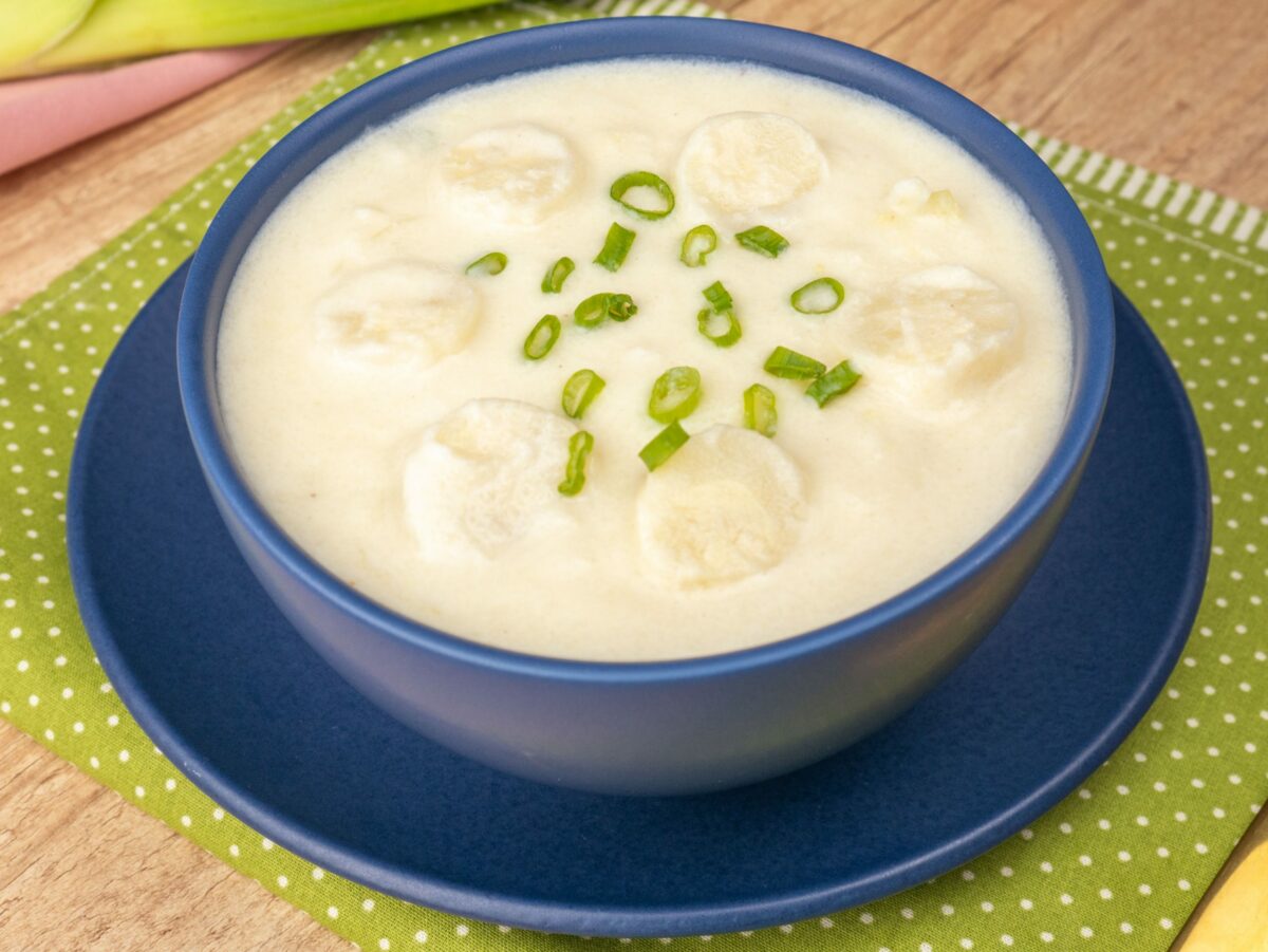 Foto da receita Como fazer Sopa Creme de Palmito