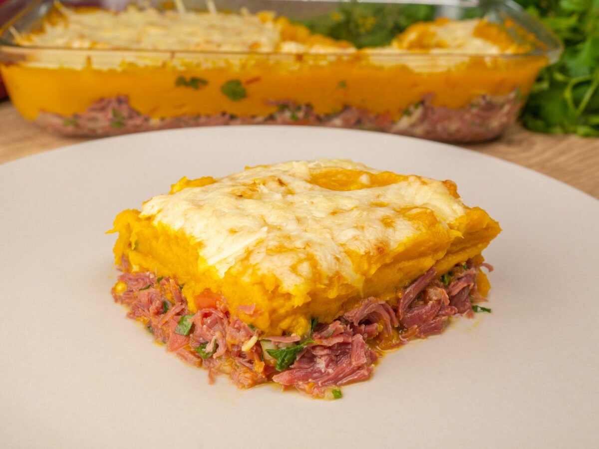 Como fazer Escondidinho de Abóbora com Carne Seca