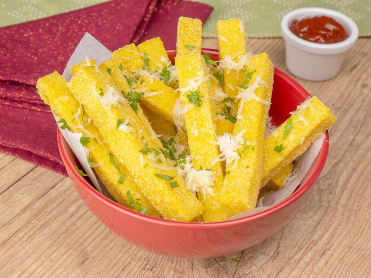 Foto da receita Como fazer Polenta Frita, Assada ou na Air Fryer com apenas 5 ingredientes