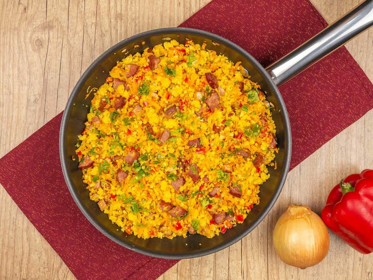 Foto da receita Como fazer Farofa de Cuscuz simples e deliciosa