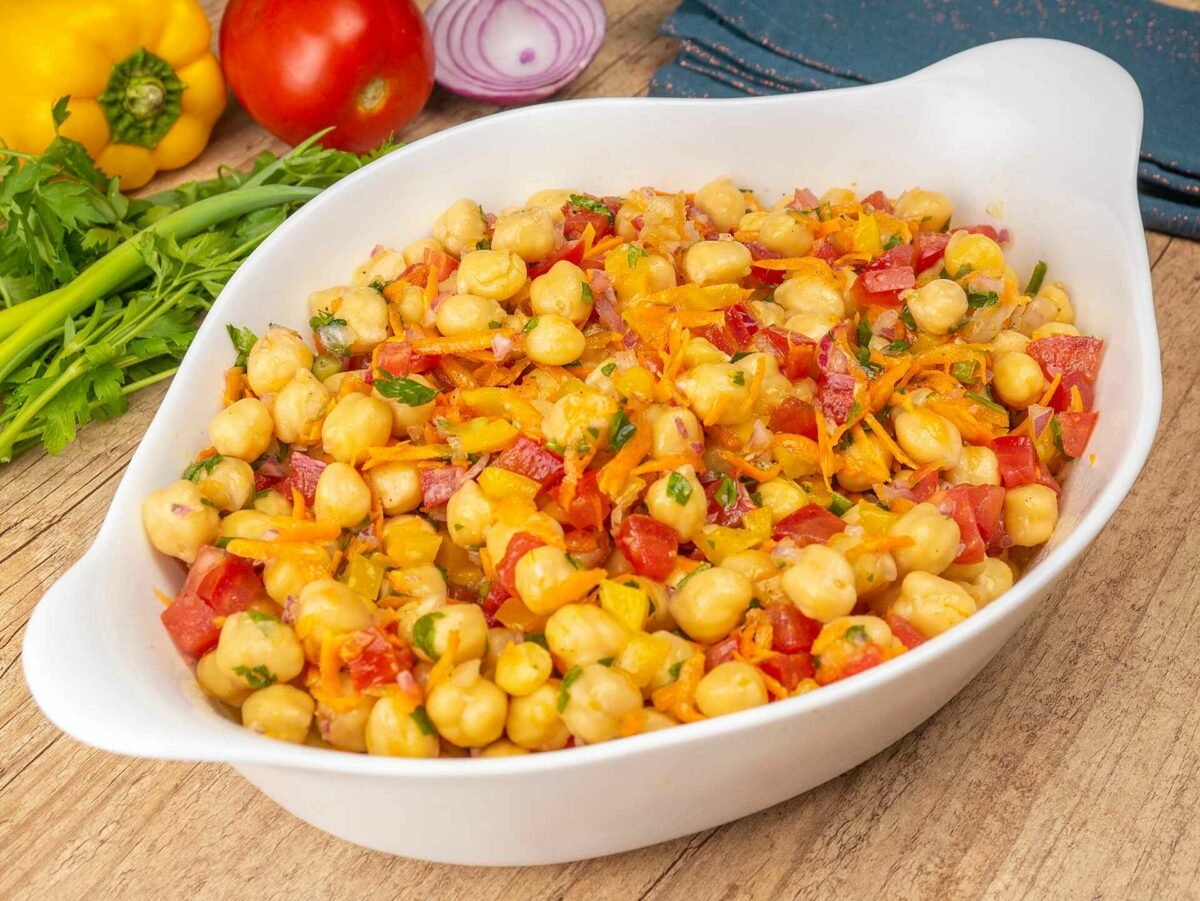 Como fazer Salada de Grão de Bico