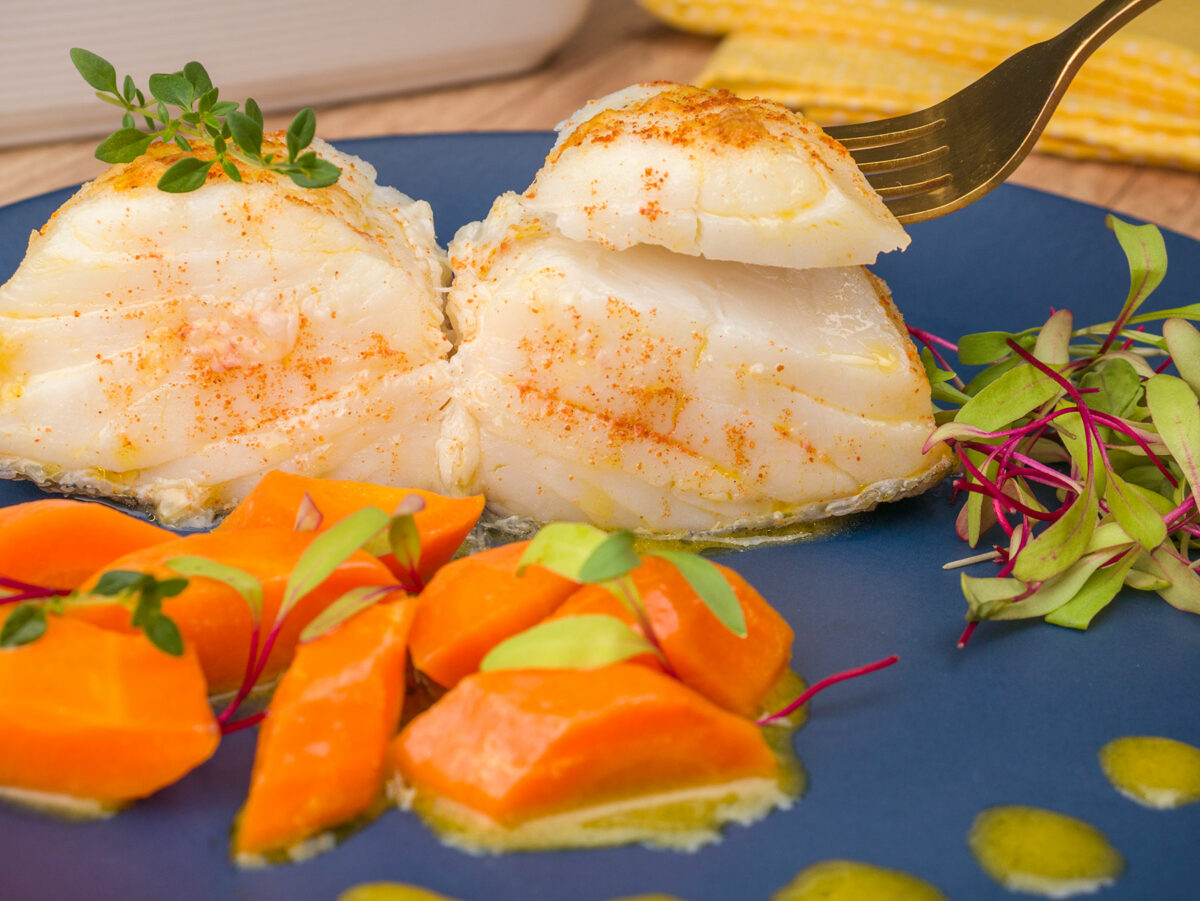 Como fazer Bacalhau com Cenoura Glaceada