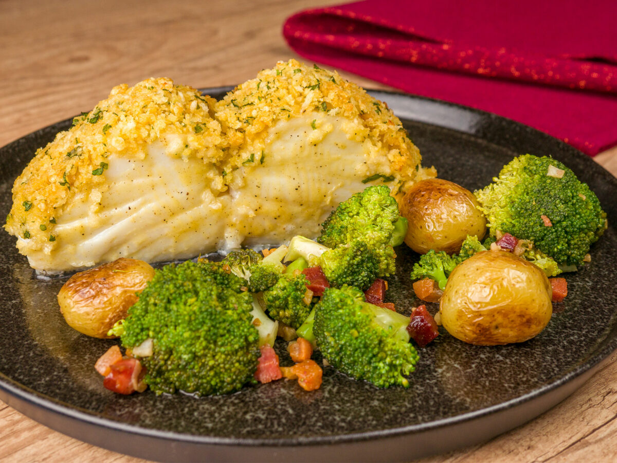 Bacalhau com Crosta de Mostarda
