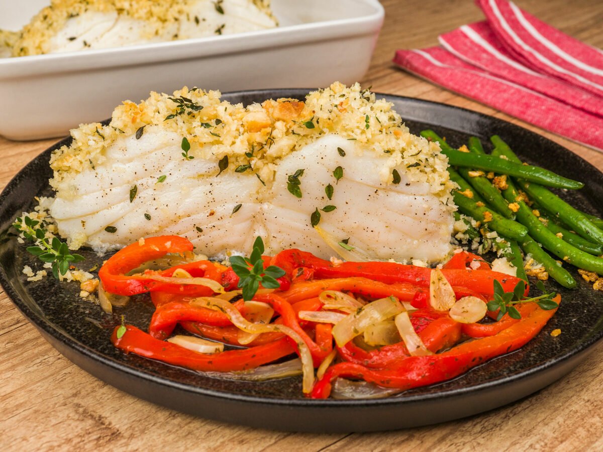 Como fazer Bacalhau com Crosta de Macadâmia