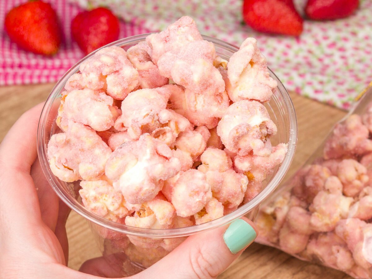 Como fazer Pipoca Doce Gourmet de Morango