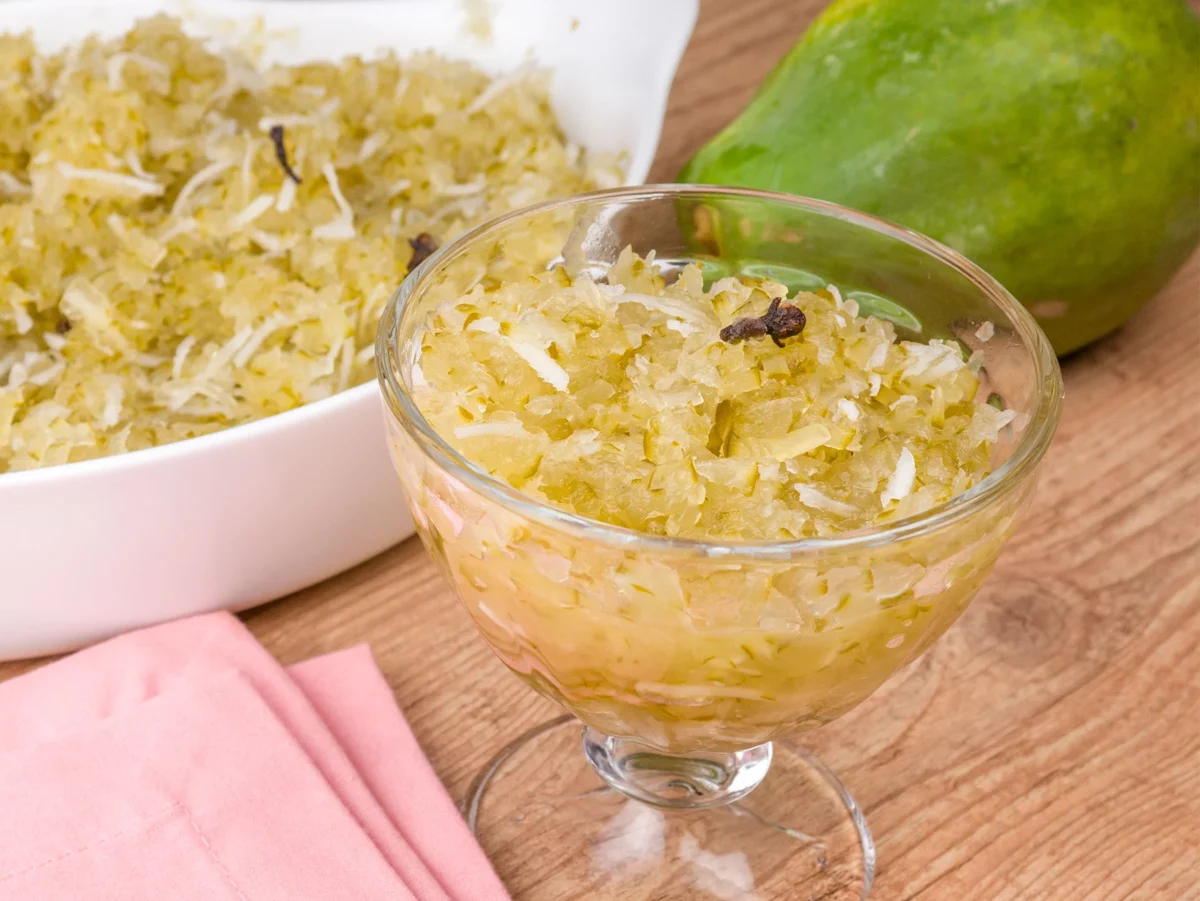 Foto da receita How to make Grated Green Papaya Sweet with Coconut