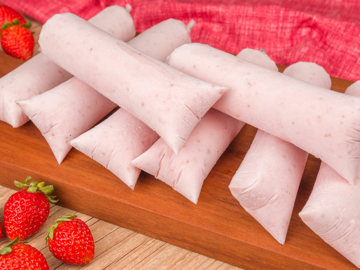 Como fazer Geladinho Mousse de Morango