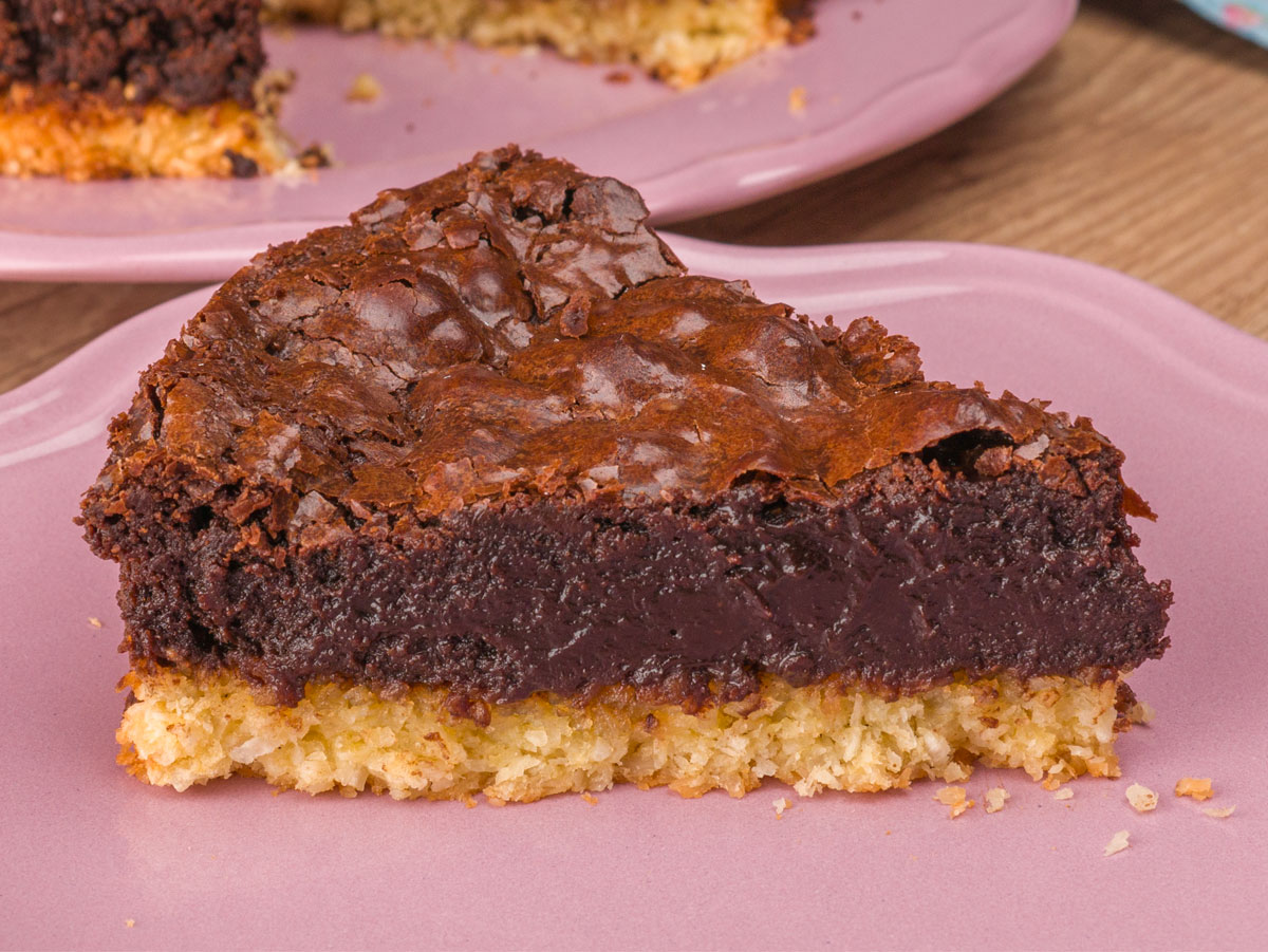Como fazer Torta Brownie com Cocada