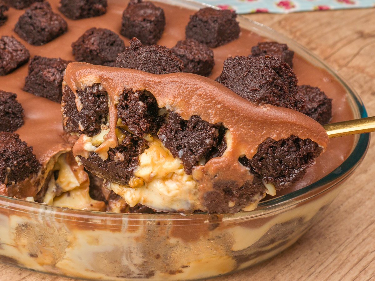 Foto da receita Como fazer Pavê de Brownie